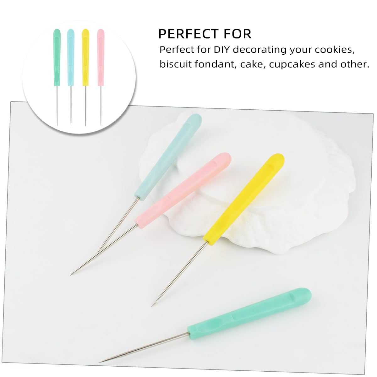 Cookie Decorating Scribe Supplies Icing Scribe Tool For Cake Diy Craft Leather Awl Tool Sewing Stainless Steel Fondant Sugar Sti